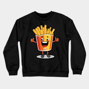 kawaii french fries T-Shirt cute ,potatofood Crewneck Sweatshirt